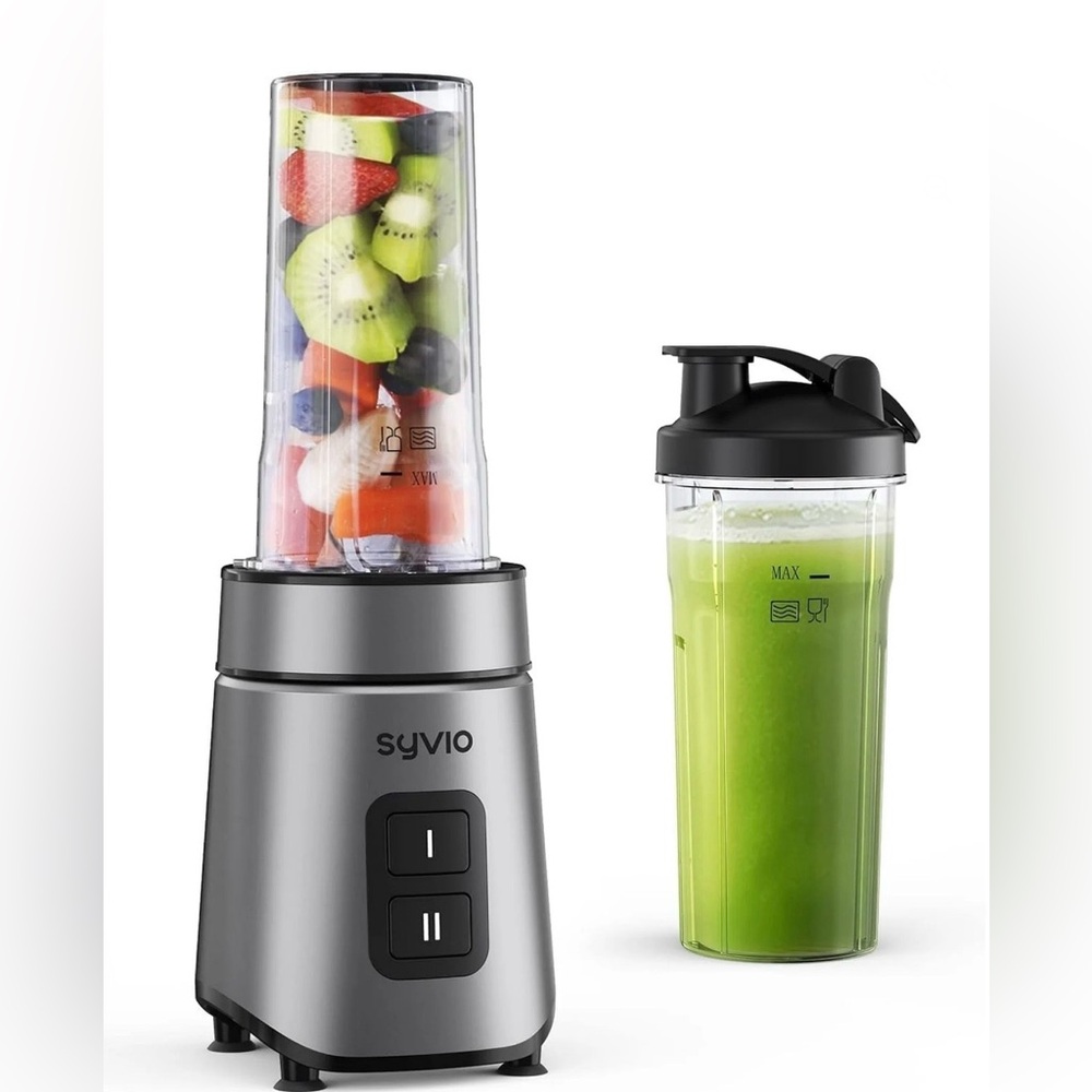 Syvio Personal Blender for Shakes & Smoothies w/ 2 BPA-Free 20 oz Sports Cups